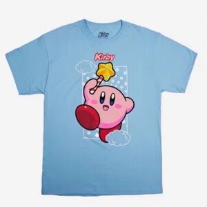Men star wand Light Blue kirby T-Shirt official Nintendo cotton size XXL